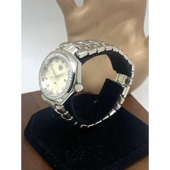 Tag Heuer Women's Watch WBC1316-0 Link Swiss Quartz Diamond Mother of Pearl Dial - Picture 2 of 13